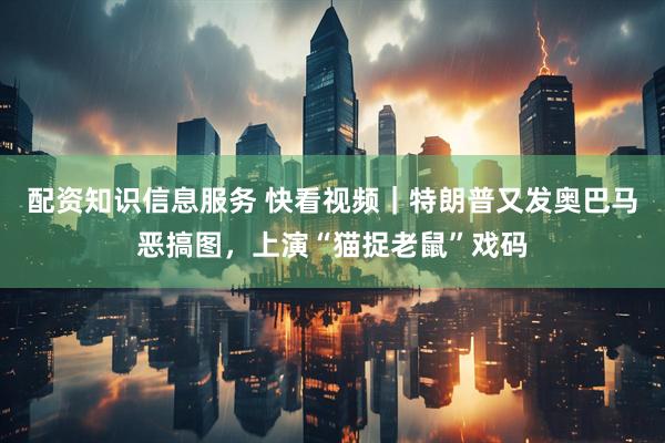配资知识信息服务 快看视频｜特朗普又发奥巴马恶搞图，上演“猫捉老鼠”戏码